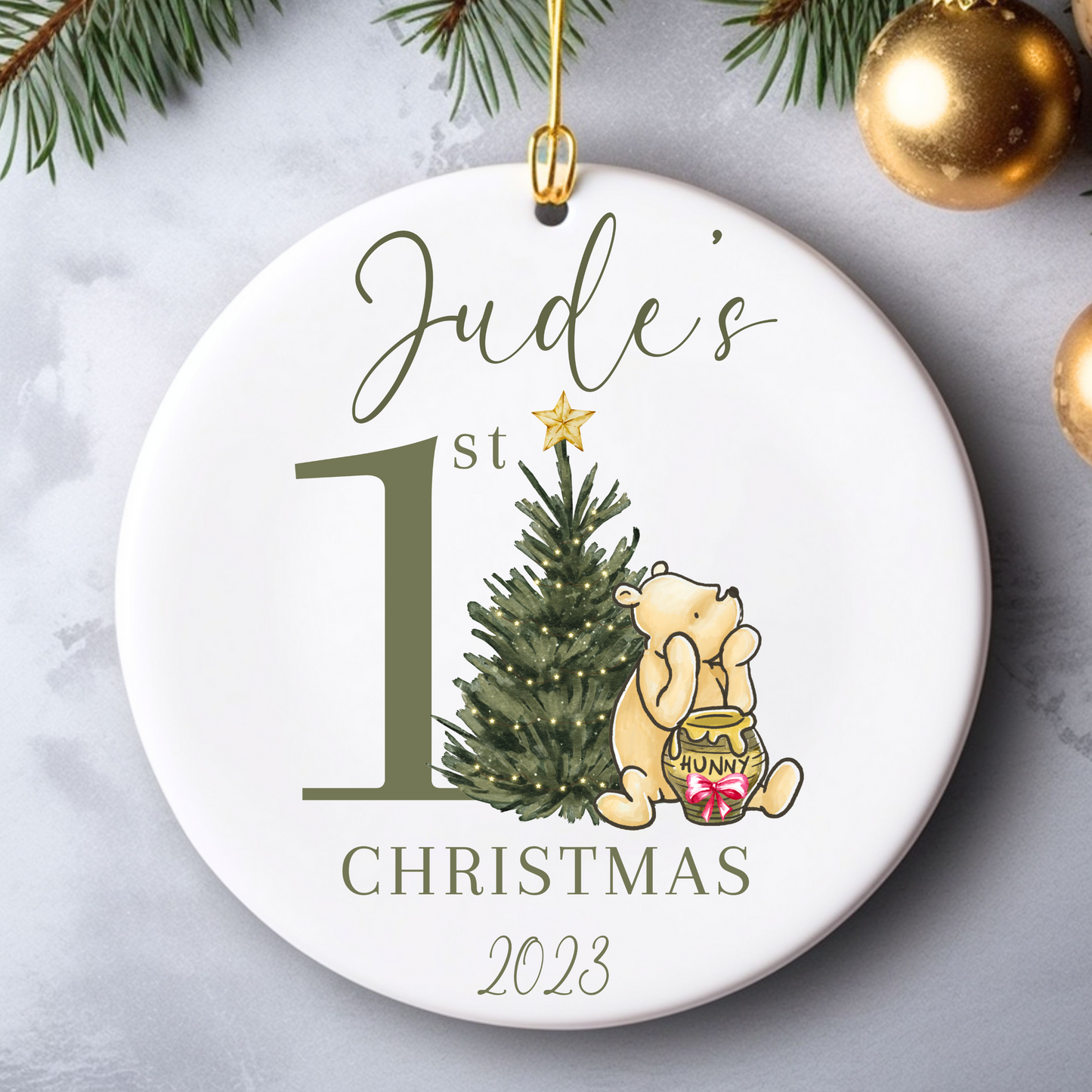 Winnie the Pooh First Christmas Baby Ornament