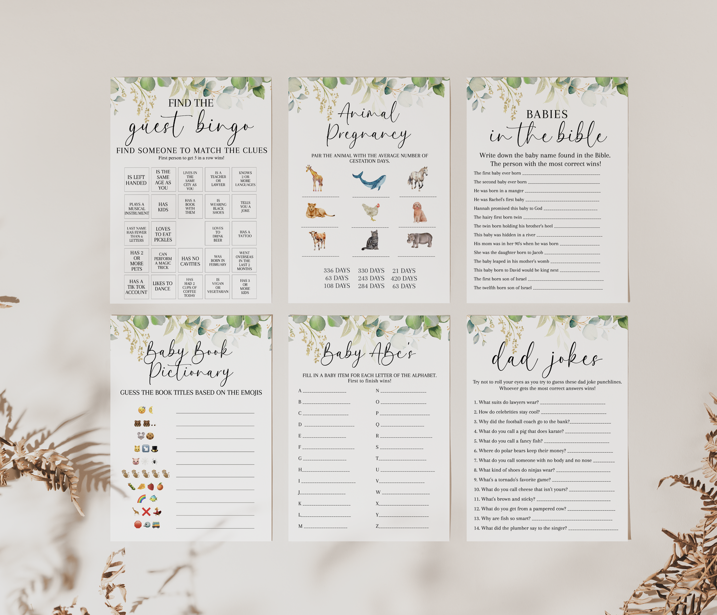 Peter Rabbit Baby Shower Game Pack