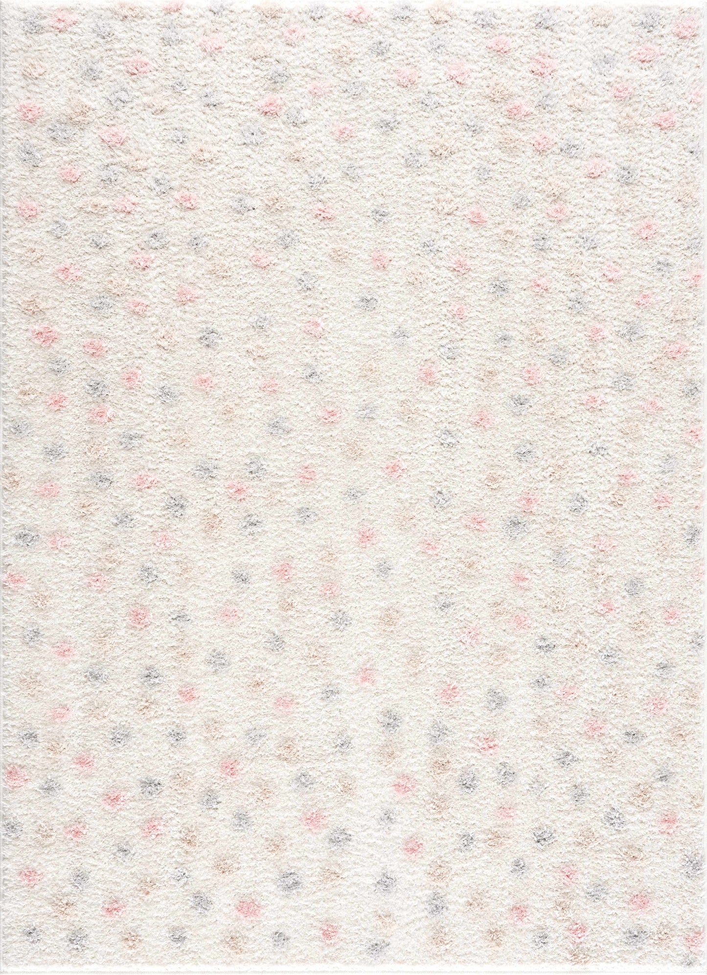 Pink & Cream Dotted Nursery Rug