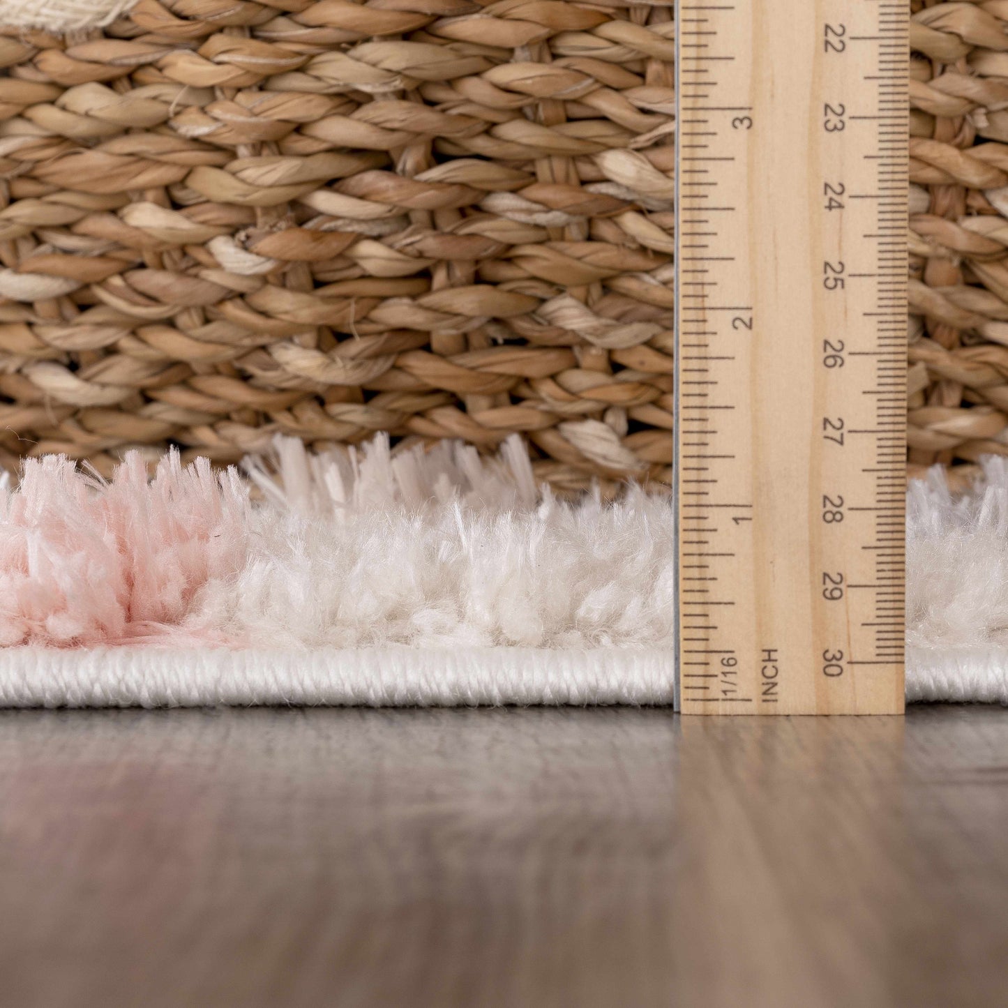 Pink & Cream Dotted Nursery Rug