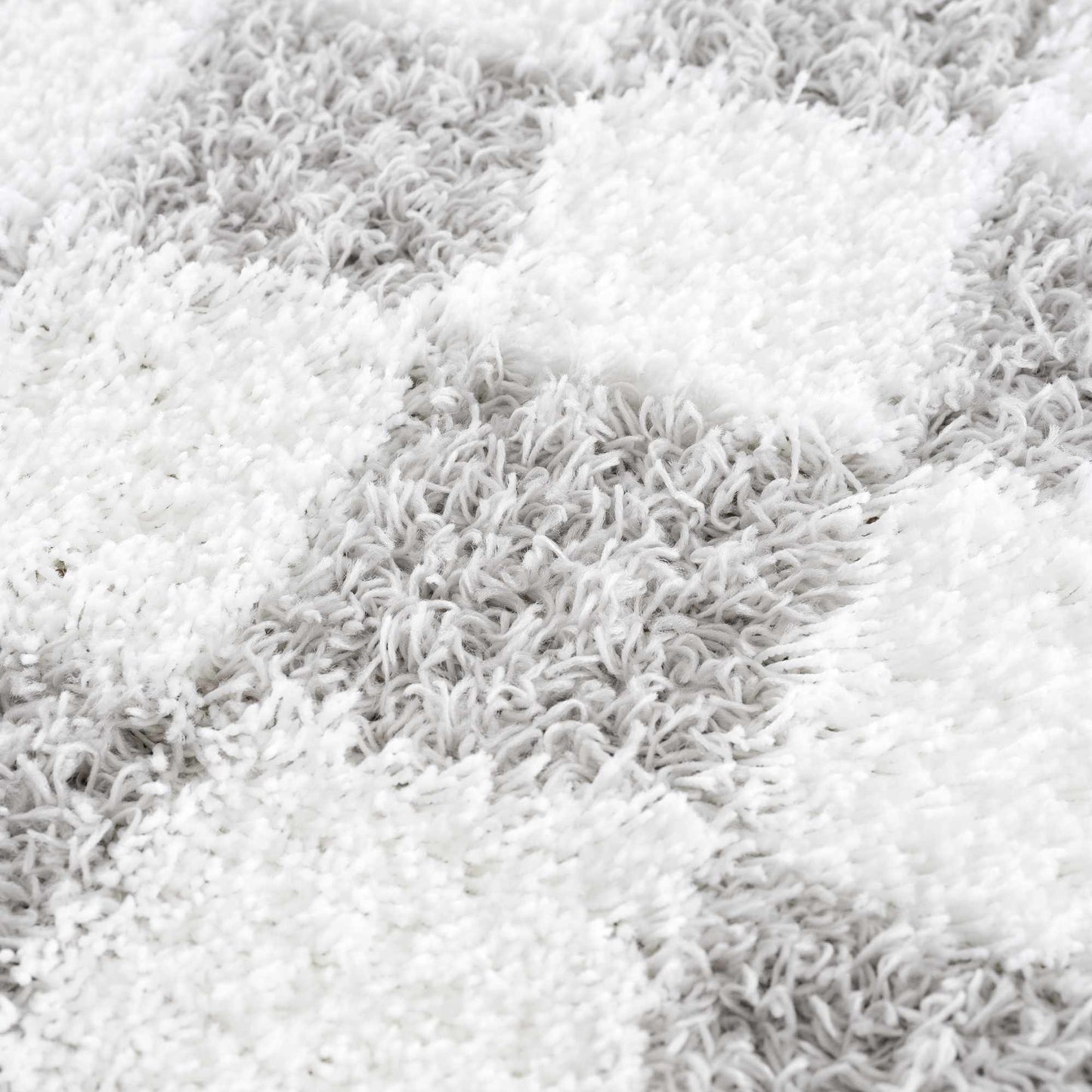 Gray Checkered Area Rug