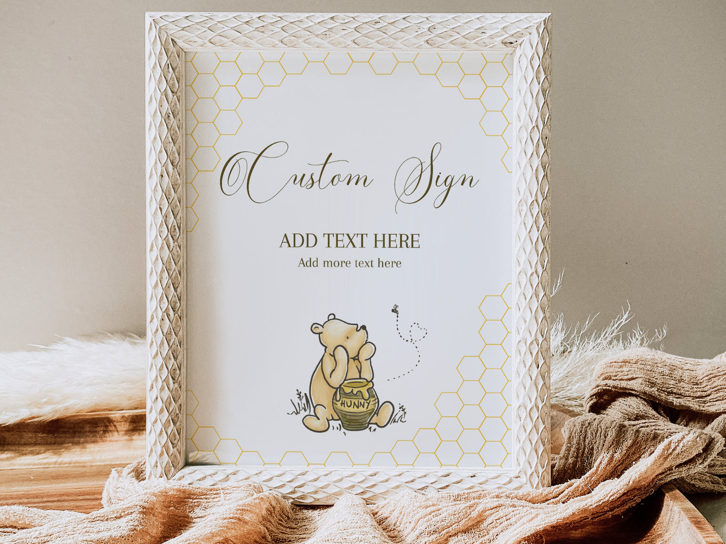 Classic Winnie the Pooh Baby Shower Sign Bundle