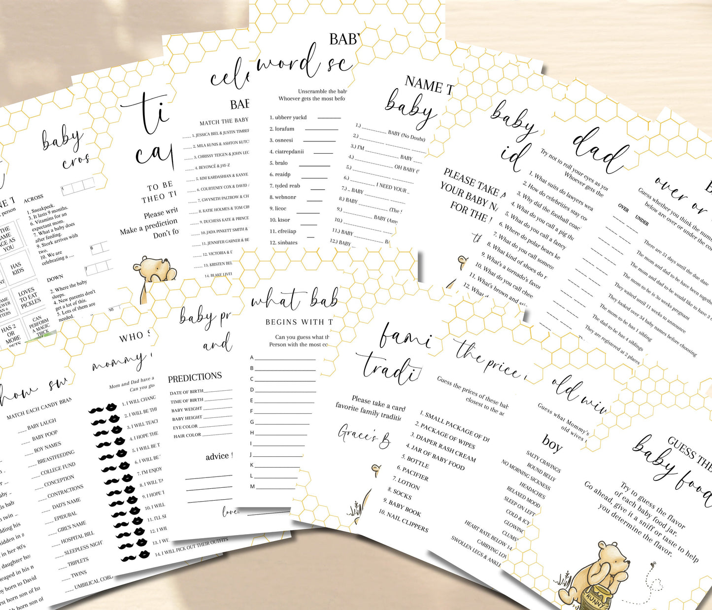 Winnie The Pooh Baby Shower Games