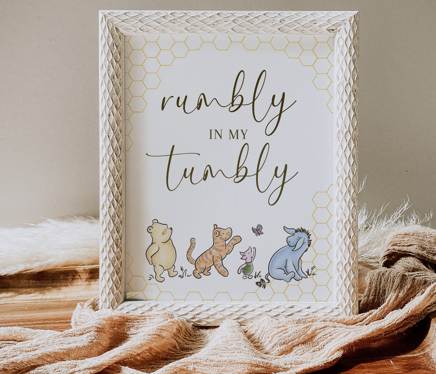 Winnie the Pooh Editable Favor Sign