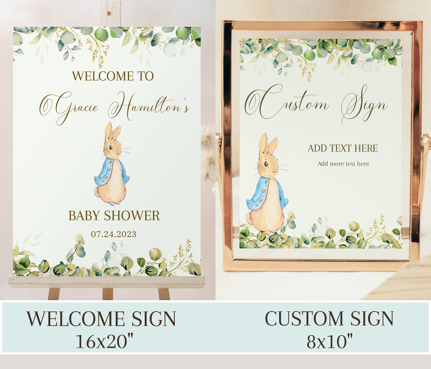 Peter Rabbit Baby Shower Signs Pack