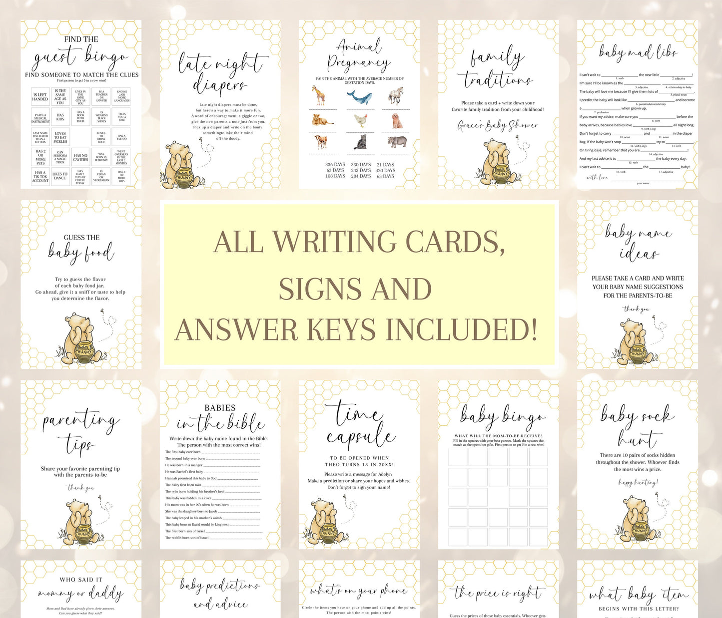 Winnie The Pooh Baby Shower Games