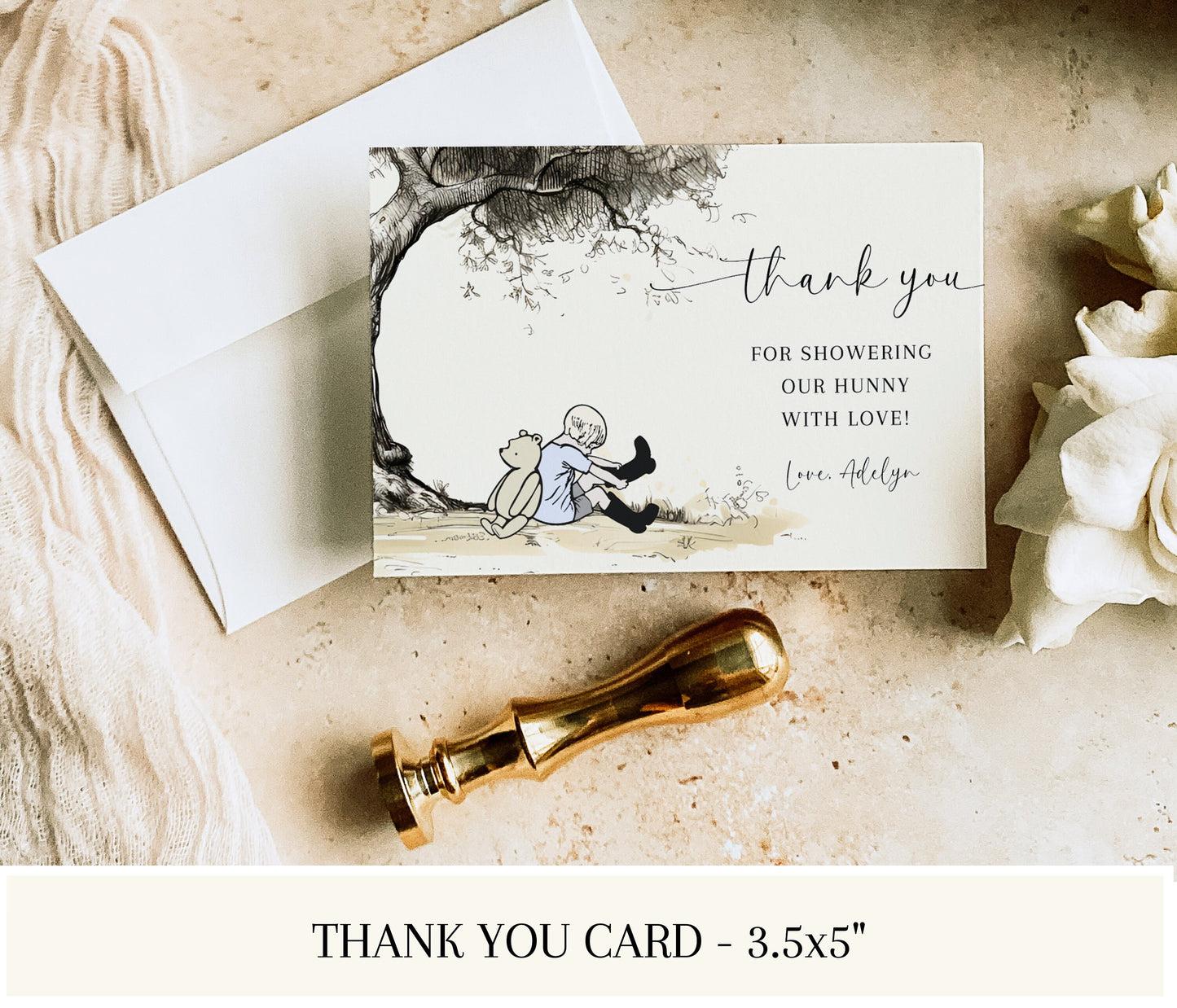 Classic Winnie the Pooh Baby Shower Invitation Suite