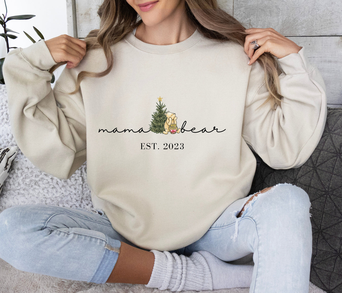 Christmas Pooh Mama Sweatshirt