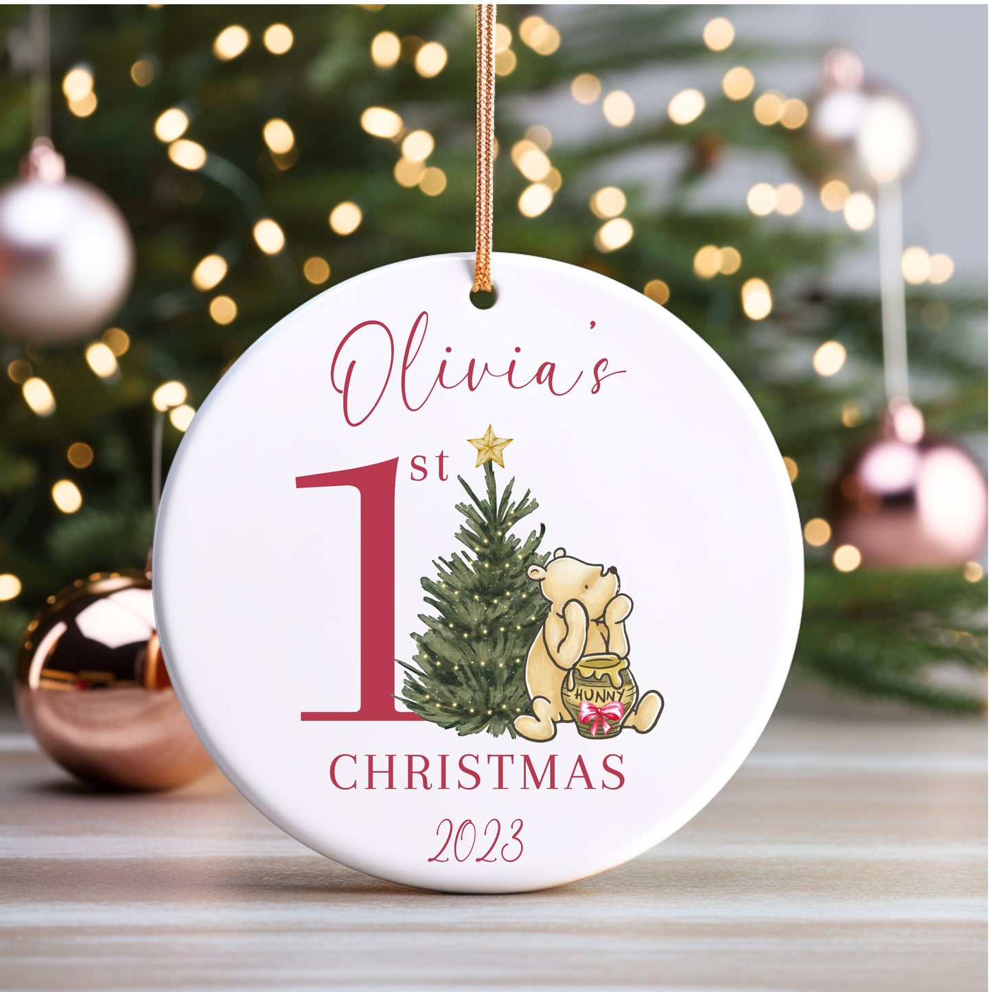 Winnie the Pooh Ornament Baby's First Christmas