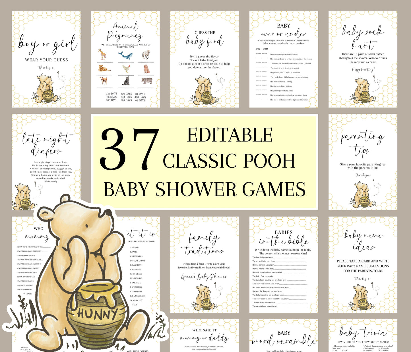 Winnie The Pooh Baby Shower Games