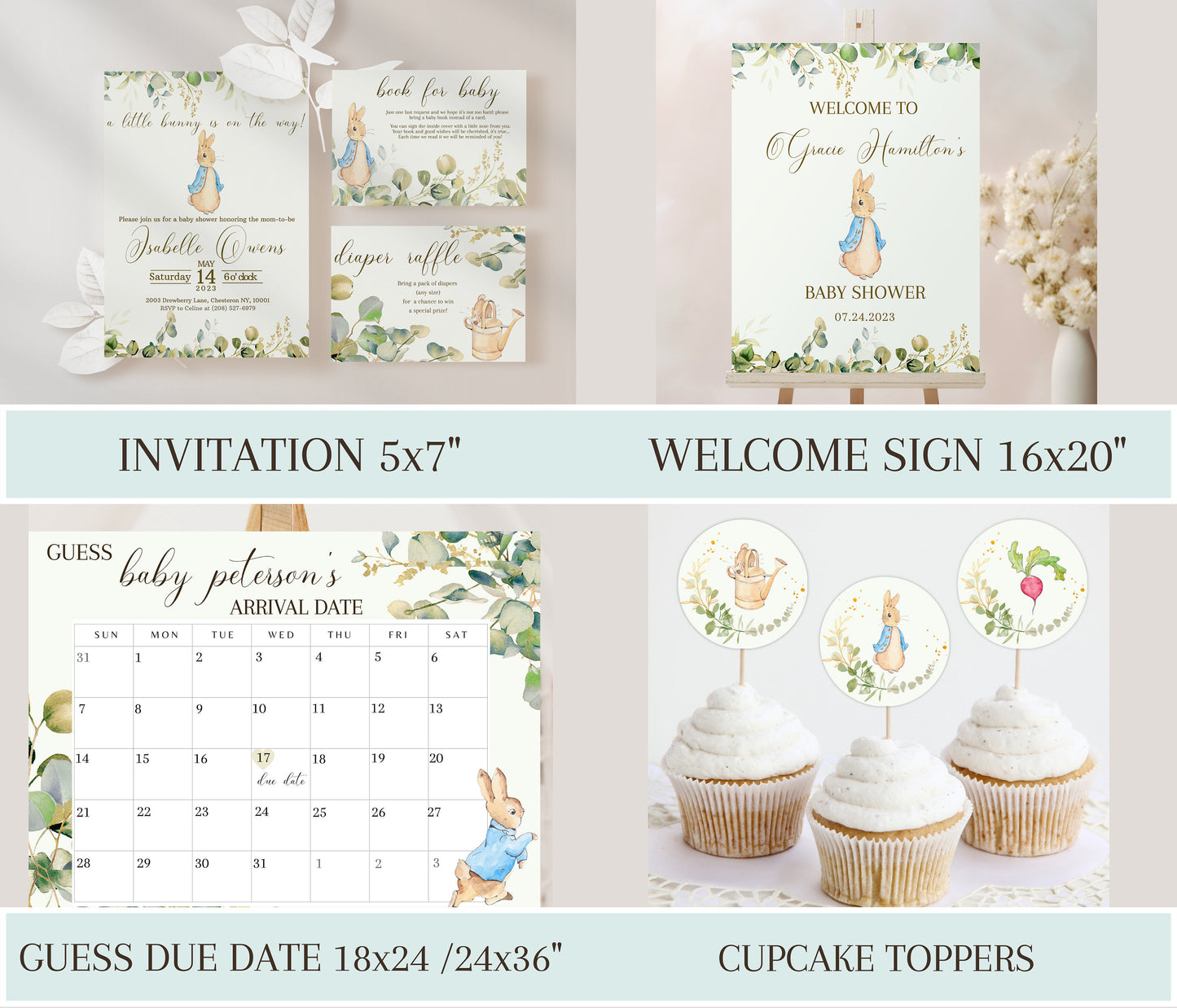 Beatrix Potter Bunny Baby Shower Bundle