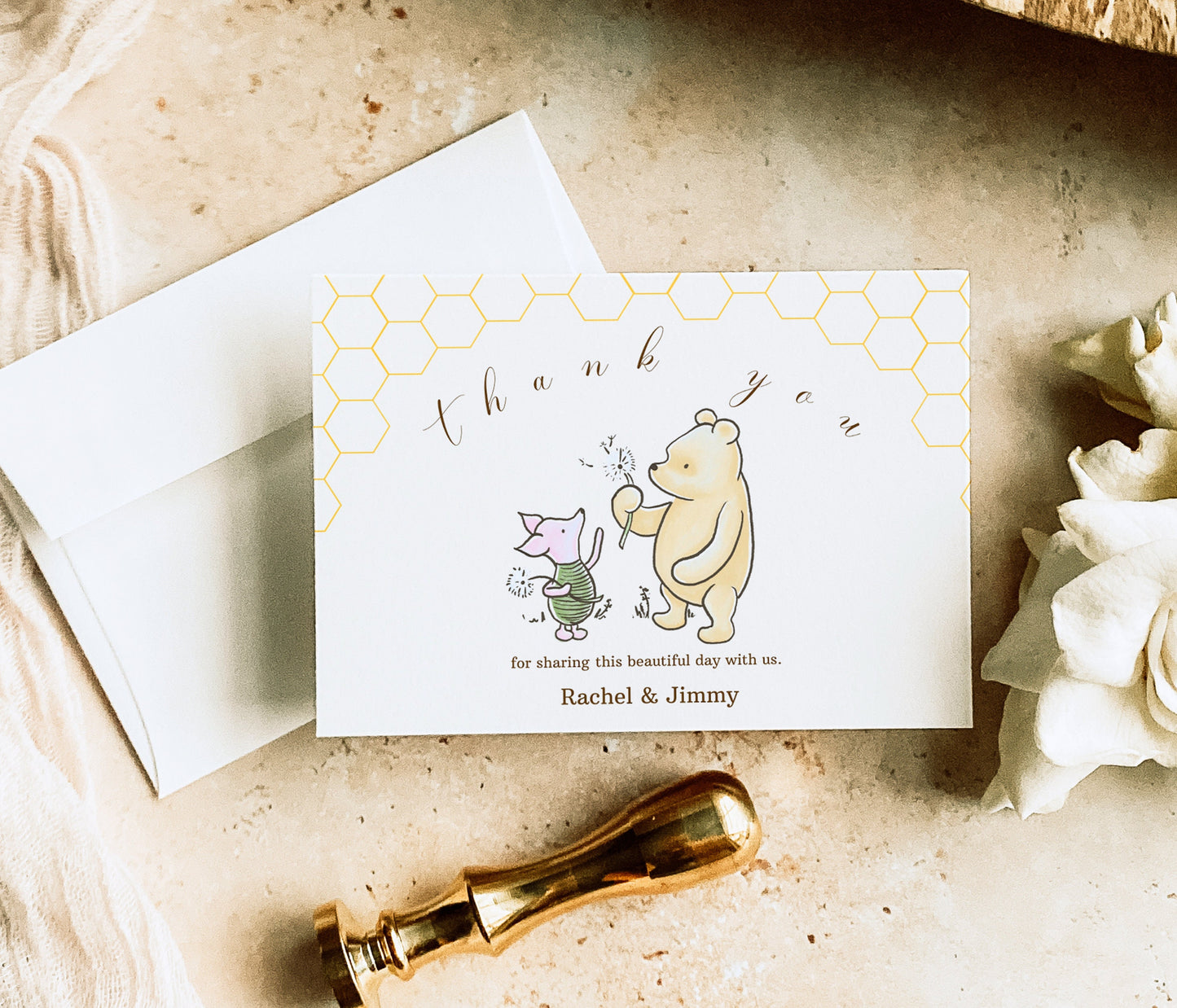 Winnie the Pooh Baby Shower Invitation Editable Template