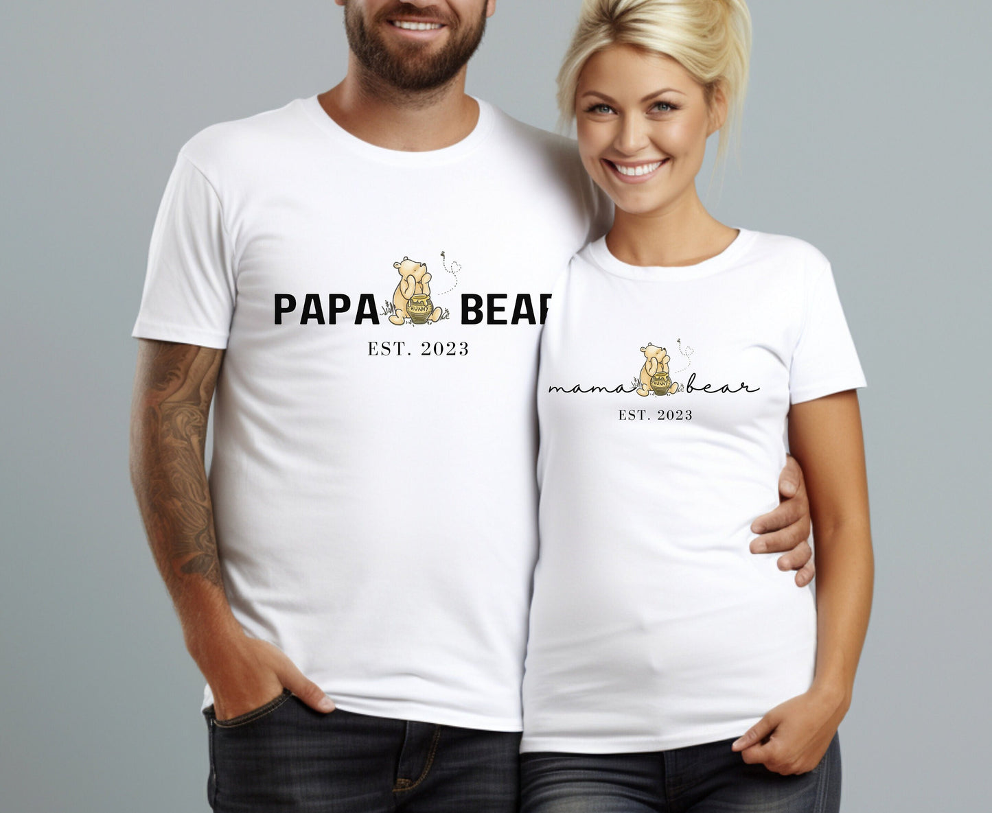 Mama Bear Papa Bear T-Shirt Set
