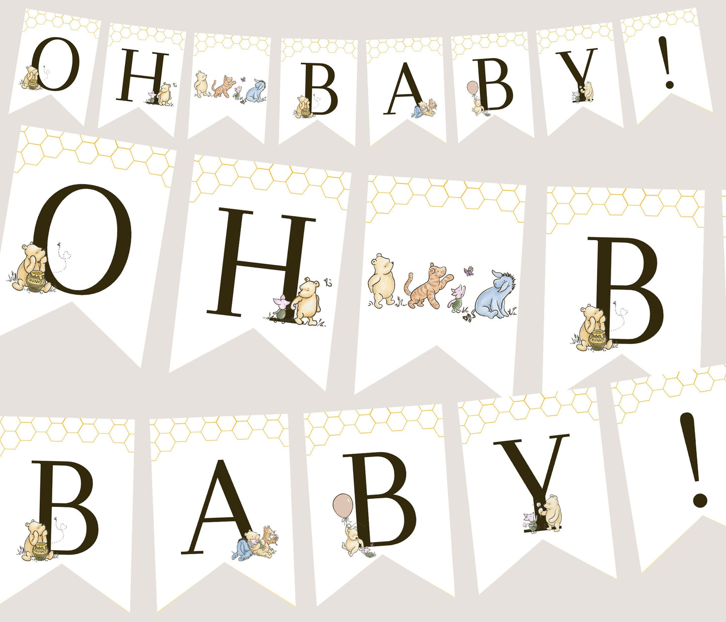 Winnie the Pooh Baby Shower Banner