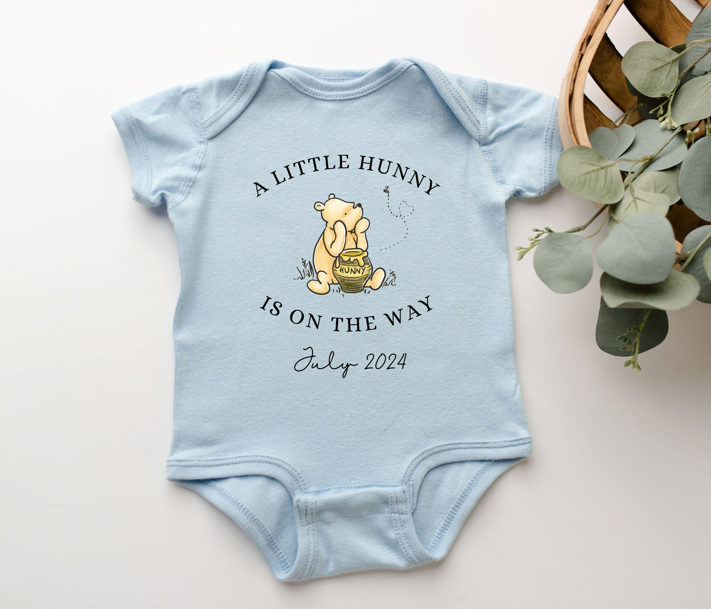 Pooh Baby Announcement Bodysuit