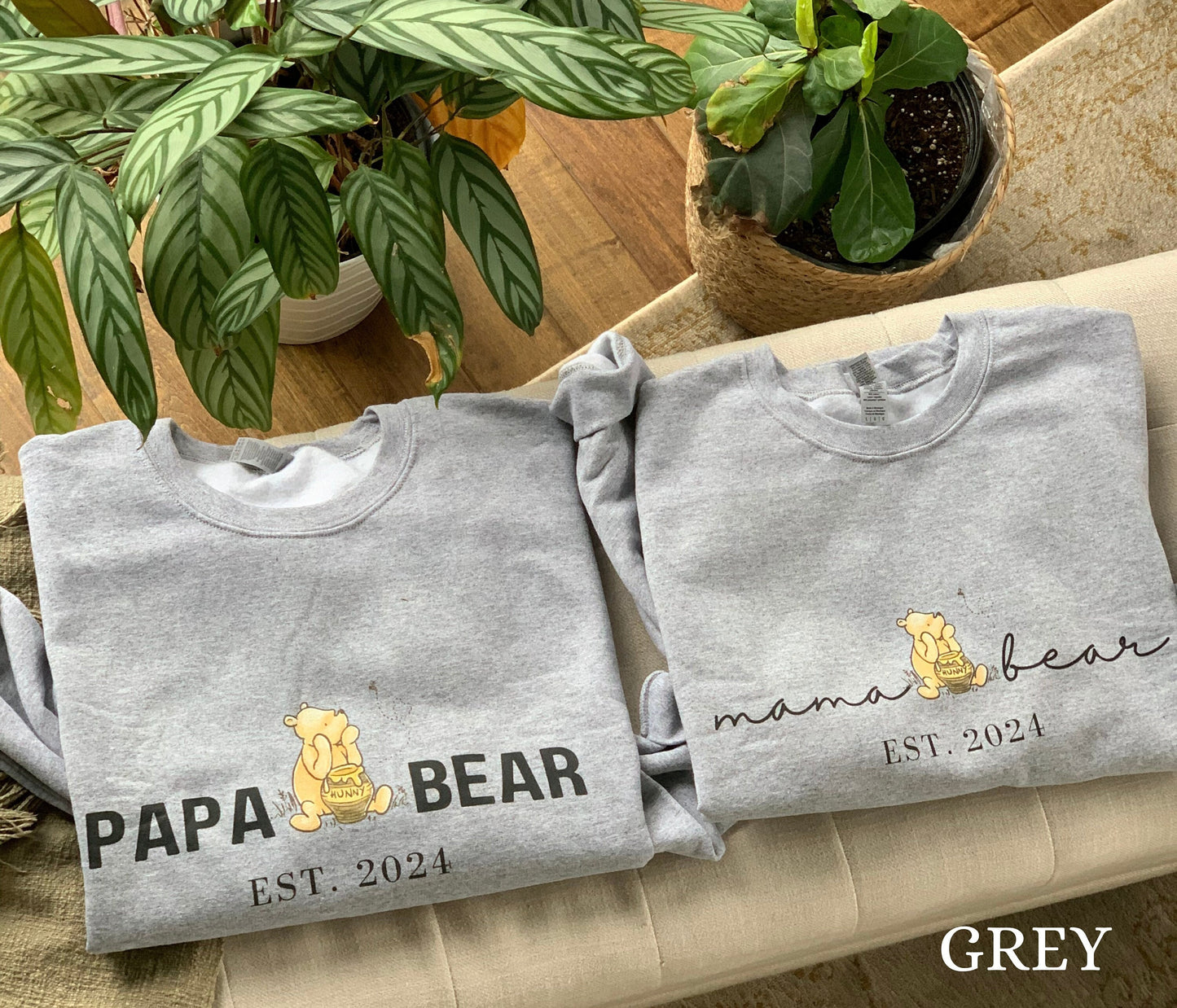 Papa Bear & Mama Bear Crewneck Set
