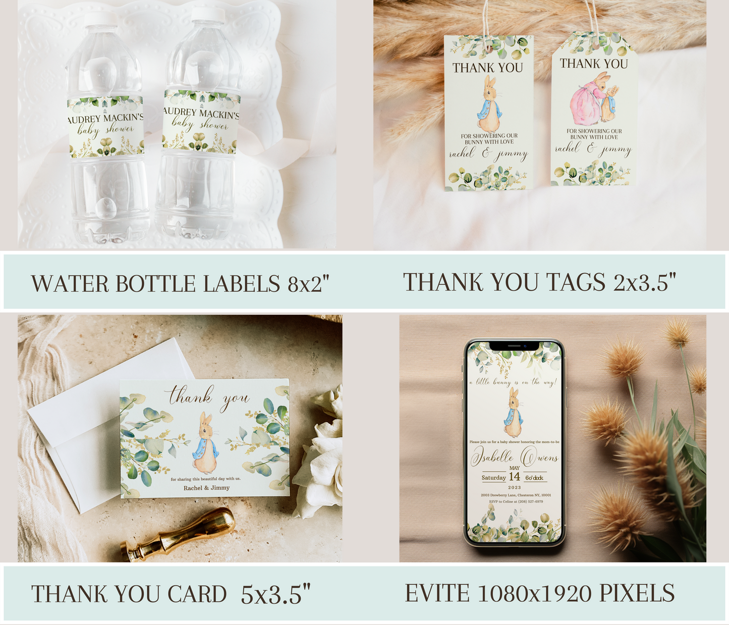 Beatrix Potter Bunny Baby Shower Bundle