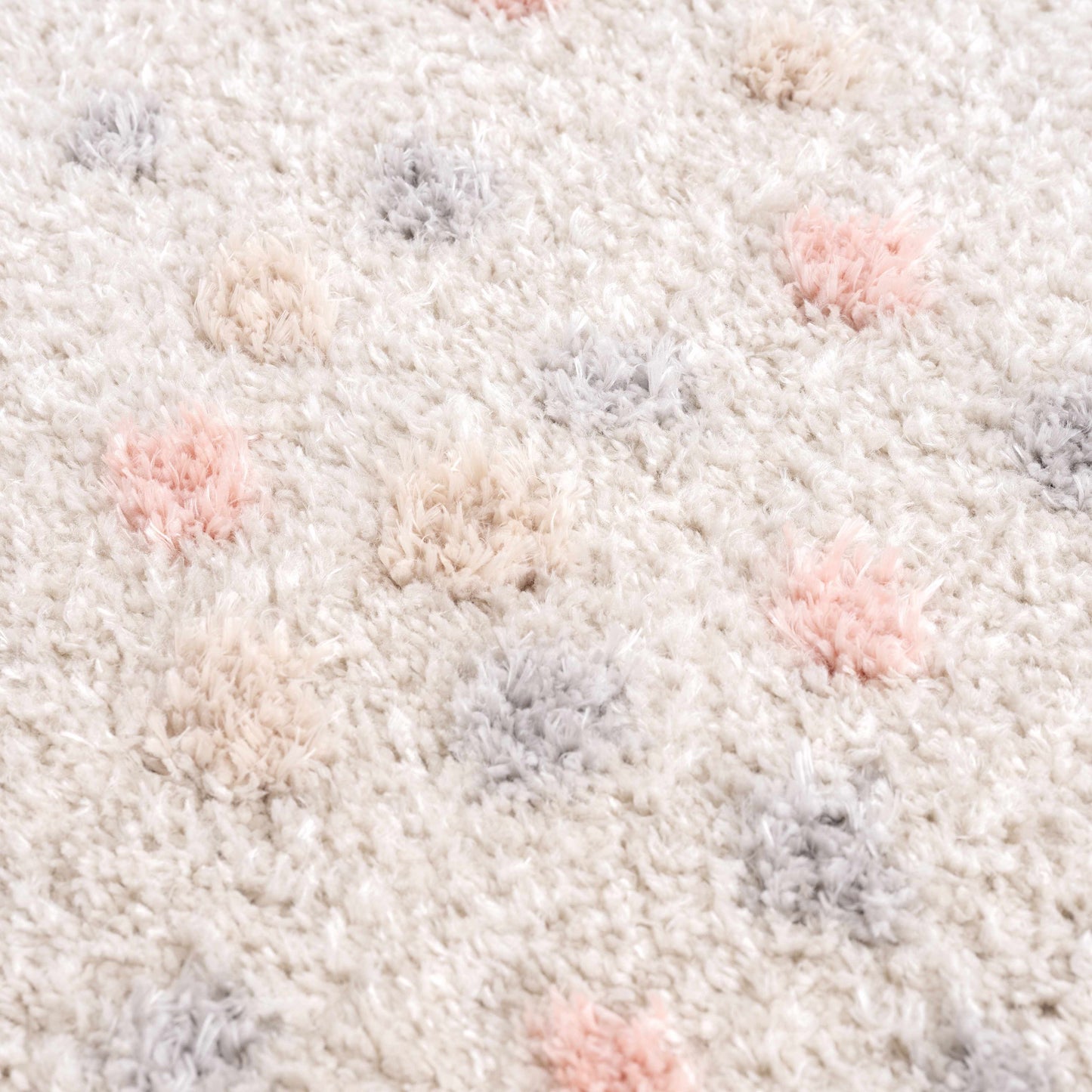 Pink & Cream Dotted Nursery Rug