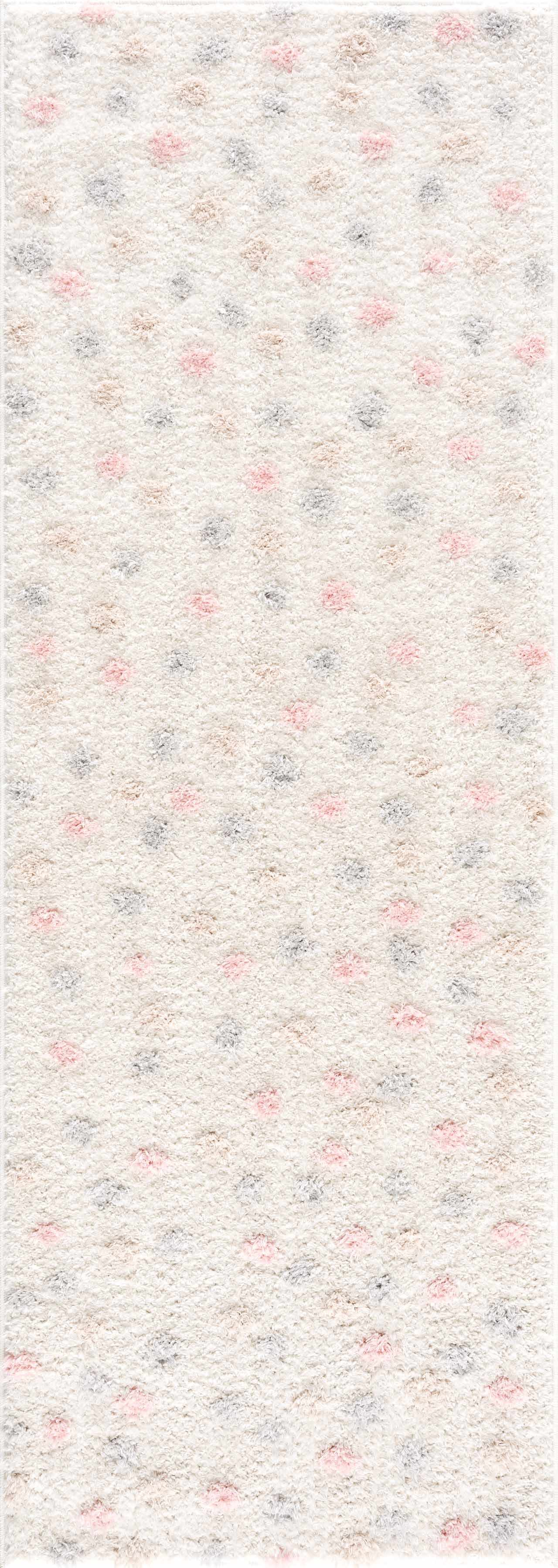 Pink & Cream Dotted Nursery Rug