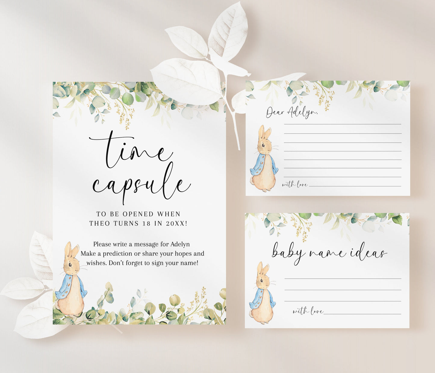 Peter Rabbit Baby Shower Game Pack