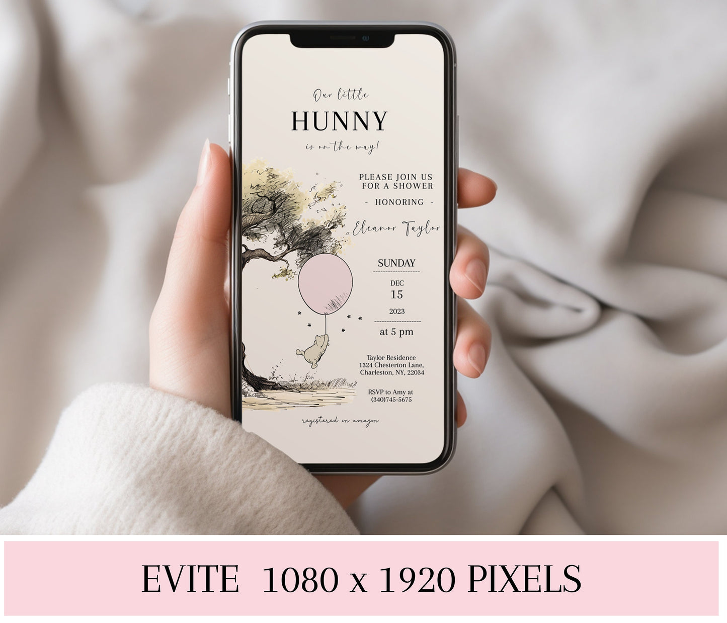 Pooh Girl Baby Shower Invitation Templates