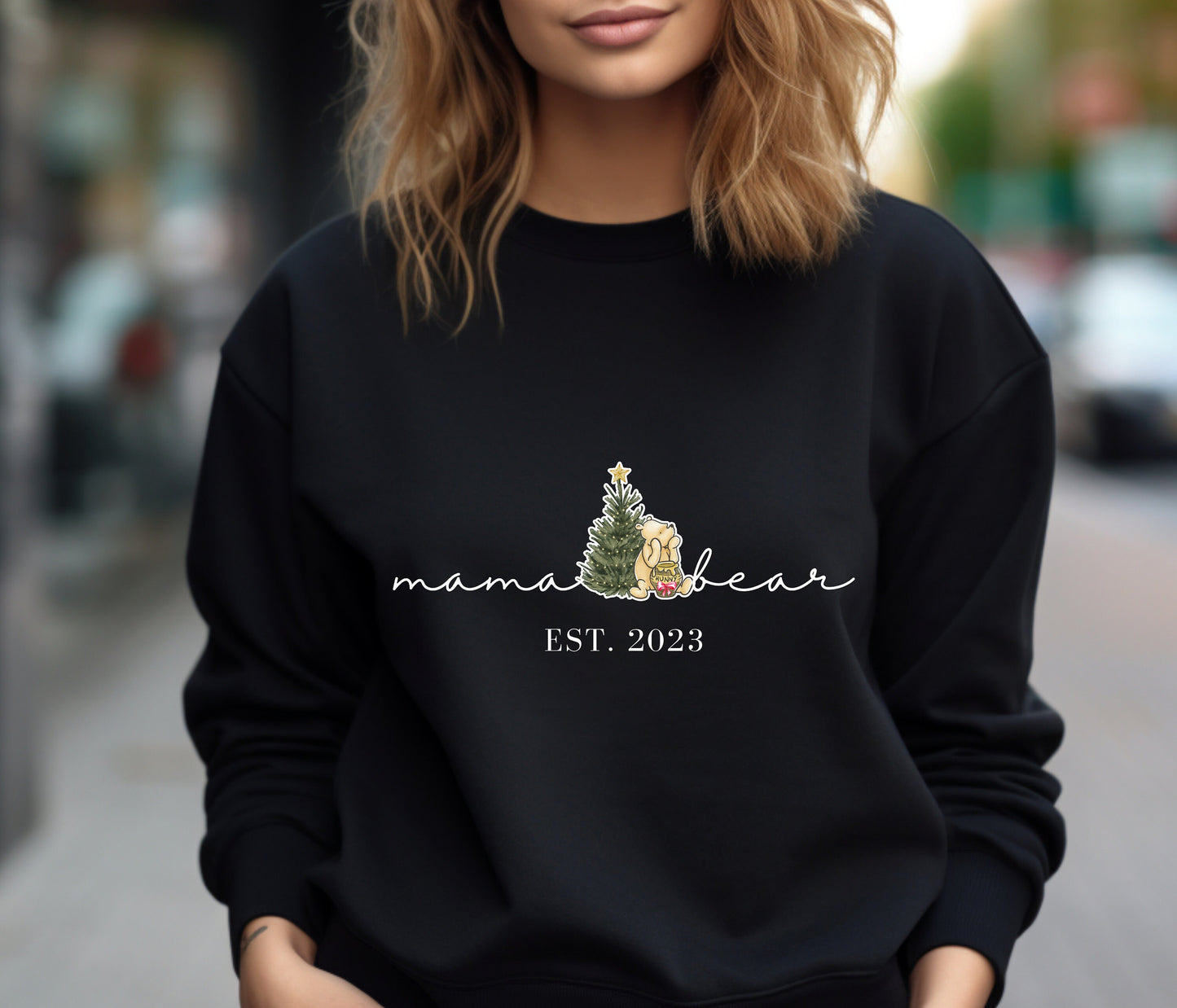 Christmas Pooh Mama Sweatshirt