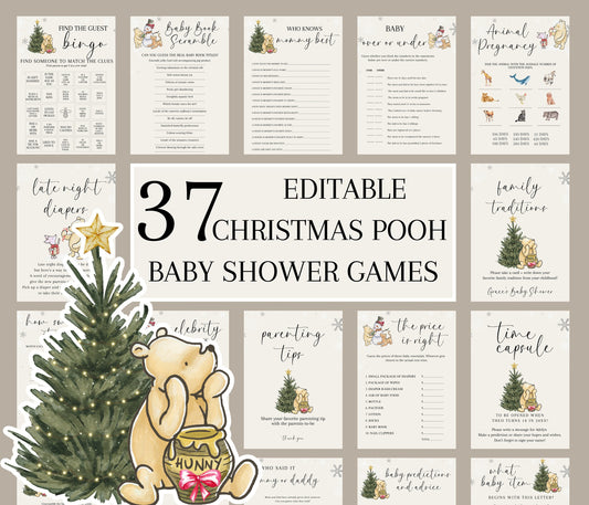 Christmas Winnie the Pooh Baby Shower Games