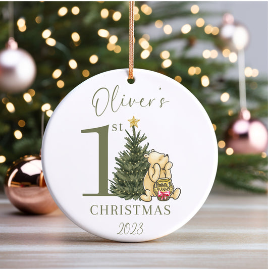 Winnie the Pooh Ornament Baby's First Christmas