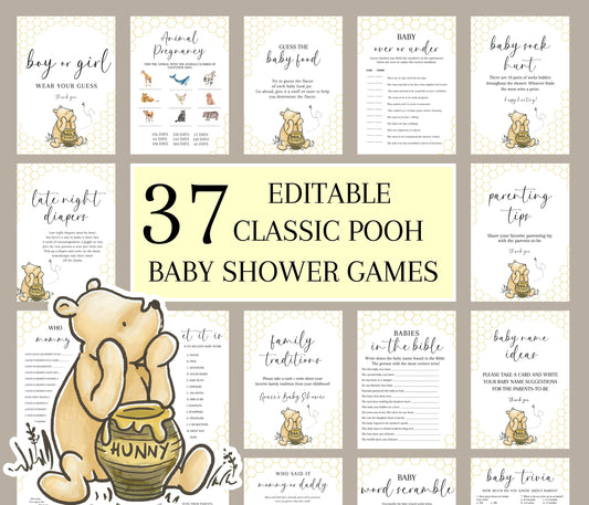 Winnie The Pooh Baby Shower Games