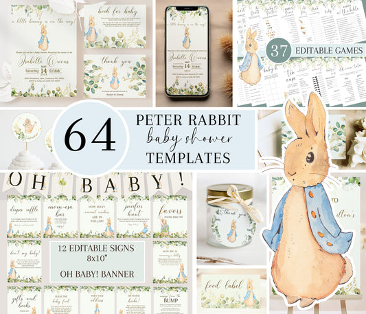 Beatrix Potter Bunny Baby Shower Bundle