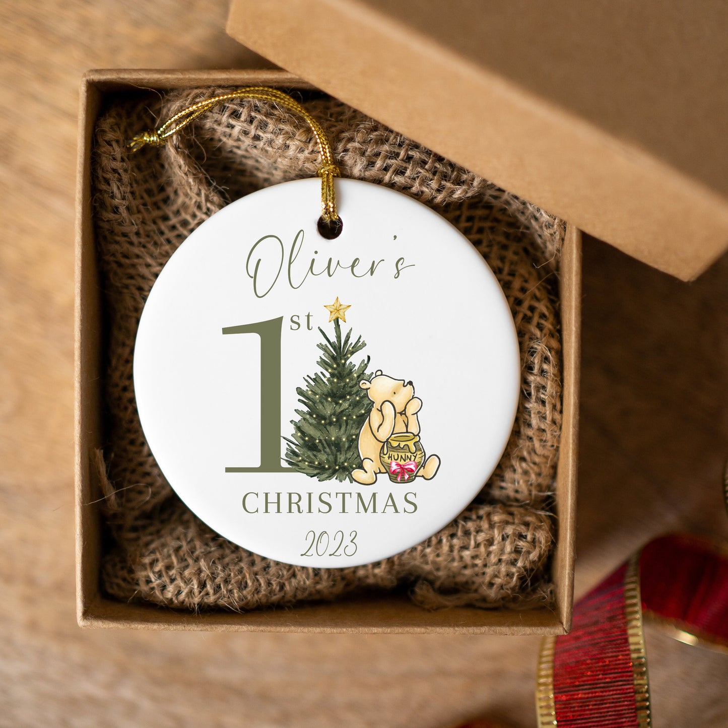Winnie the Pooh Ornament Baby's First Christmas