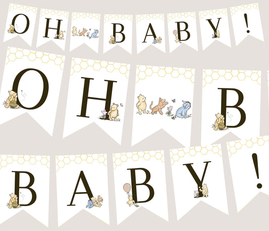 Winnie the Pooh Baby Shower Banner