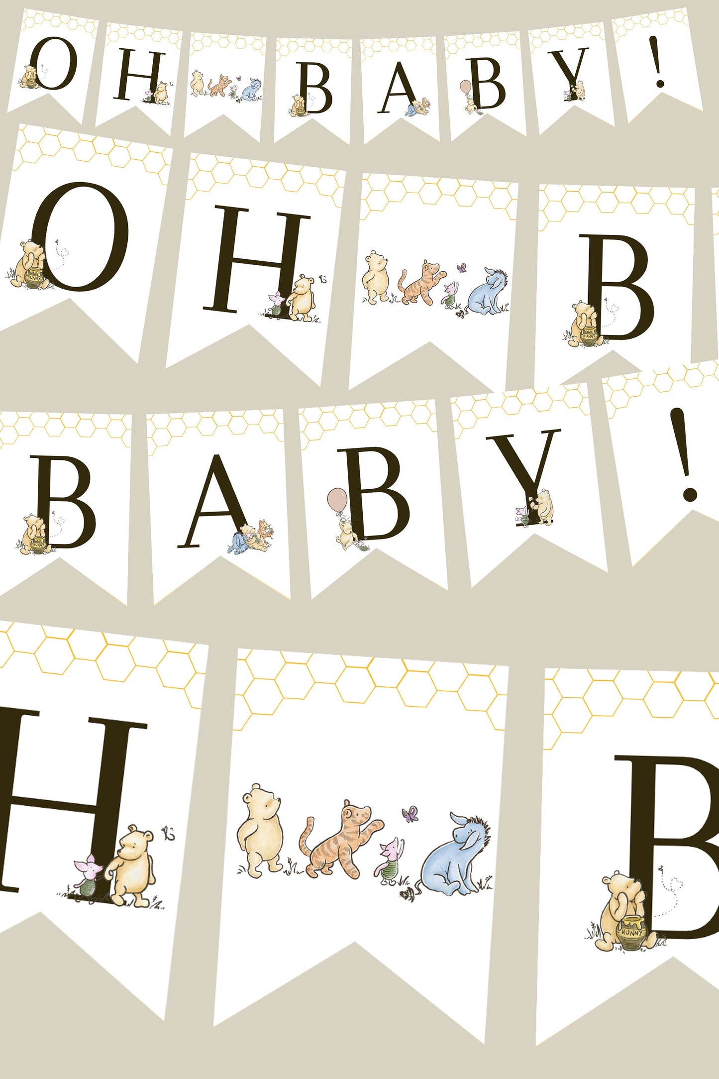 Winnie the Pooh Baby Shower Banner