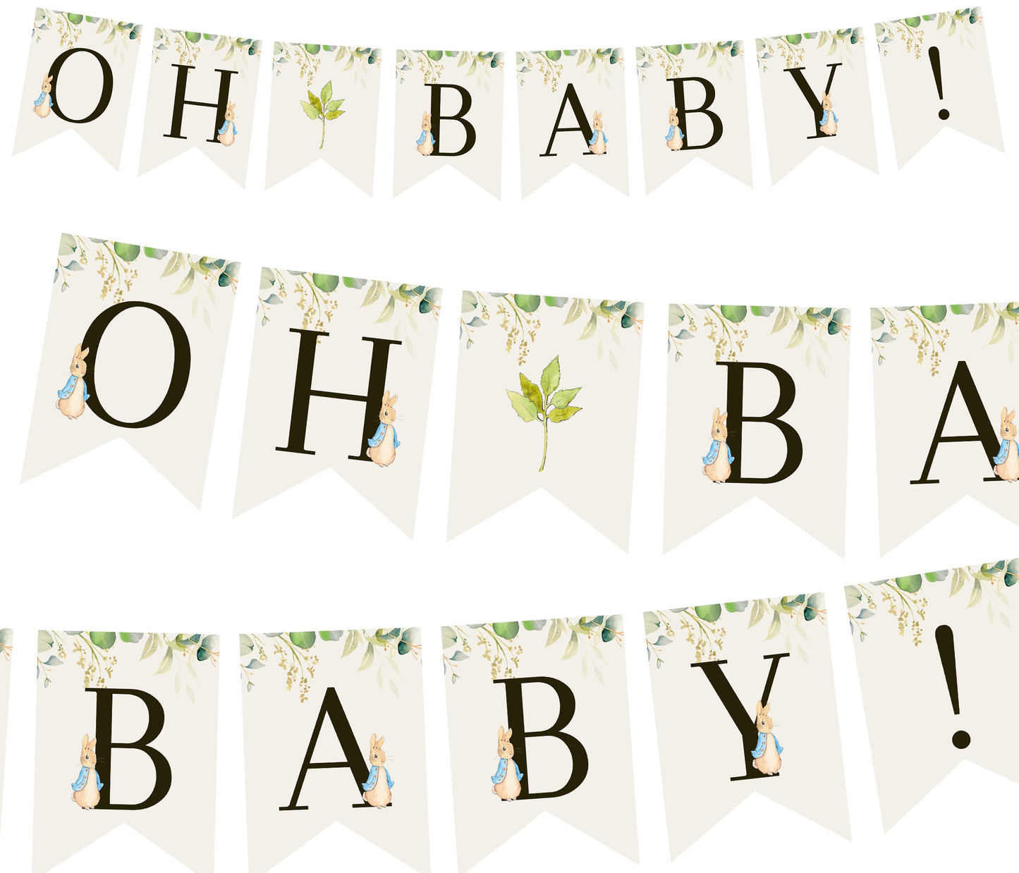 Peter Rabbit Baby Shower Signs Pack