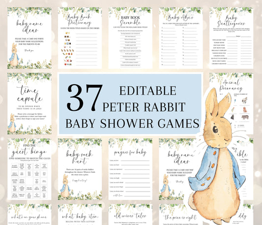 Peter Rabbit Baby Shower Game Pack
