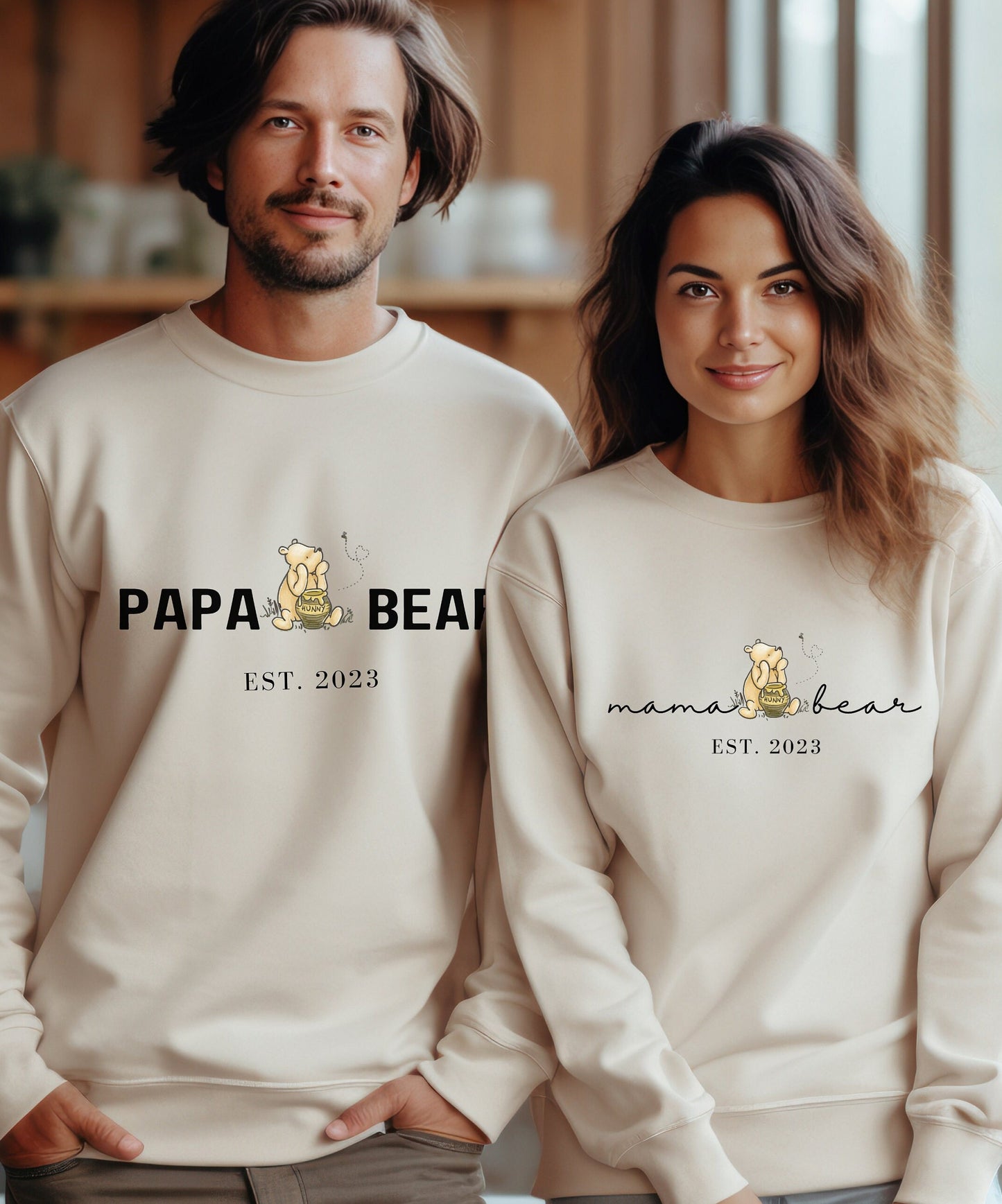 Papa Bear & Mama Bear Crewneck Set