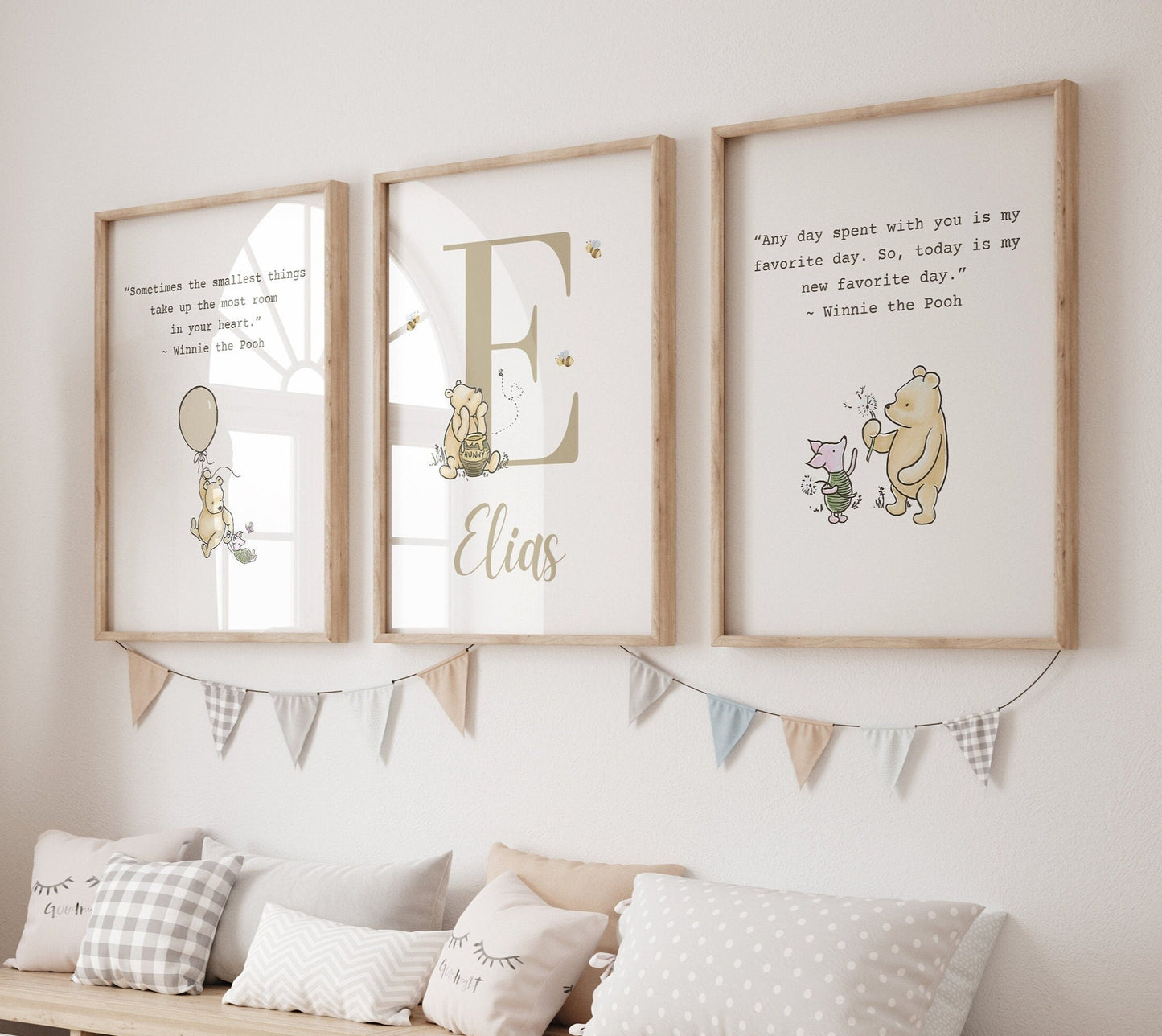 Set of 3 Custom Winnie the Pooh Nursery Digital Prints