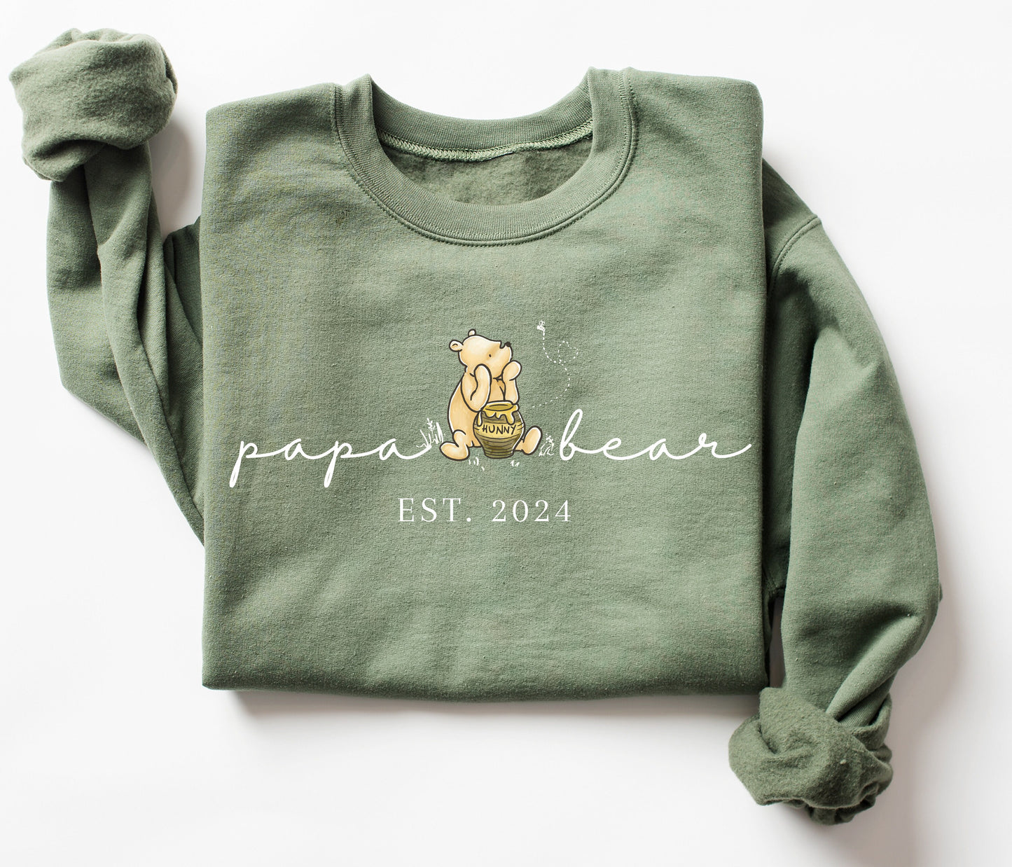 Personalized Pooh Bear Dad Sweatshirt