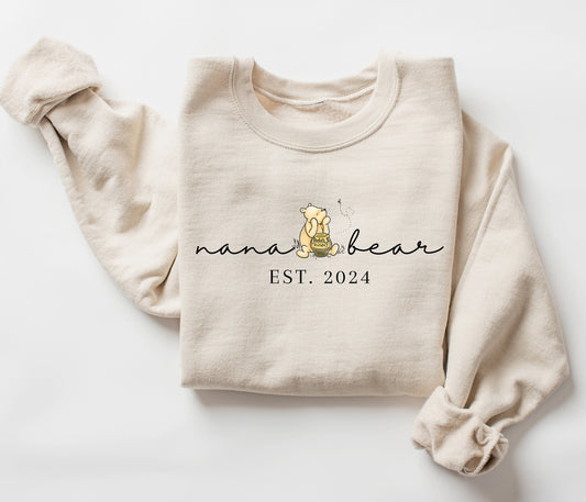 Personalized Nana Pooh Bear Sweatshirt