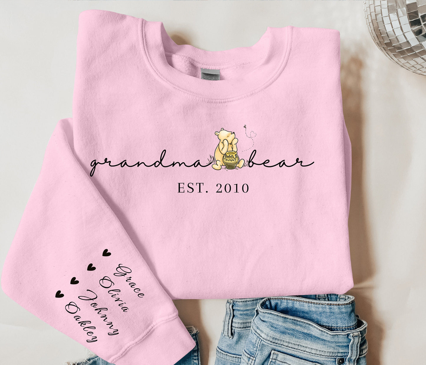 Custom Pooh Bear Grandma Crewneck
