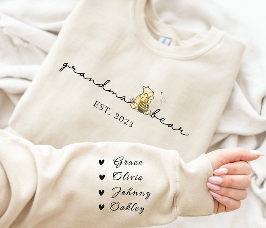 Custom Pooh Bear Grandma Crewneck