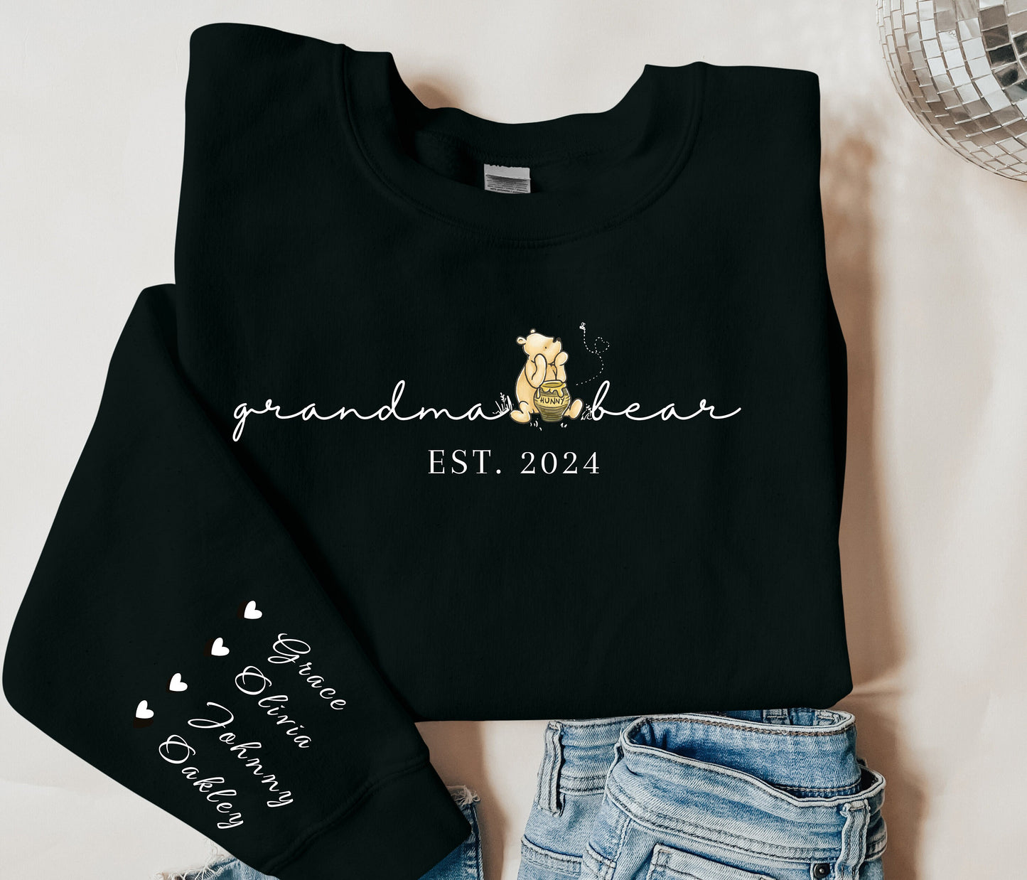Custom Pooh Bear Grandma Crewneck