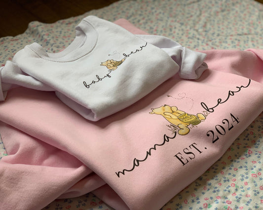 Mama Bear Baby Bear Sweatshirt Set