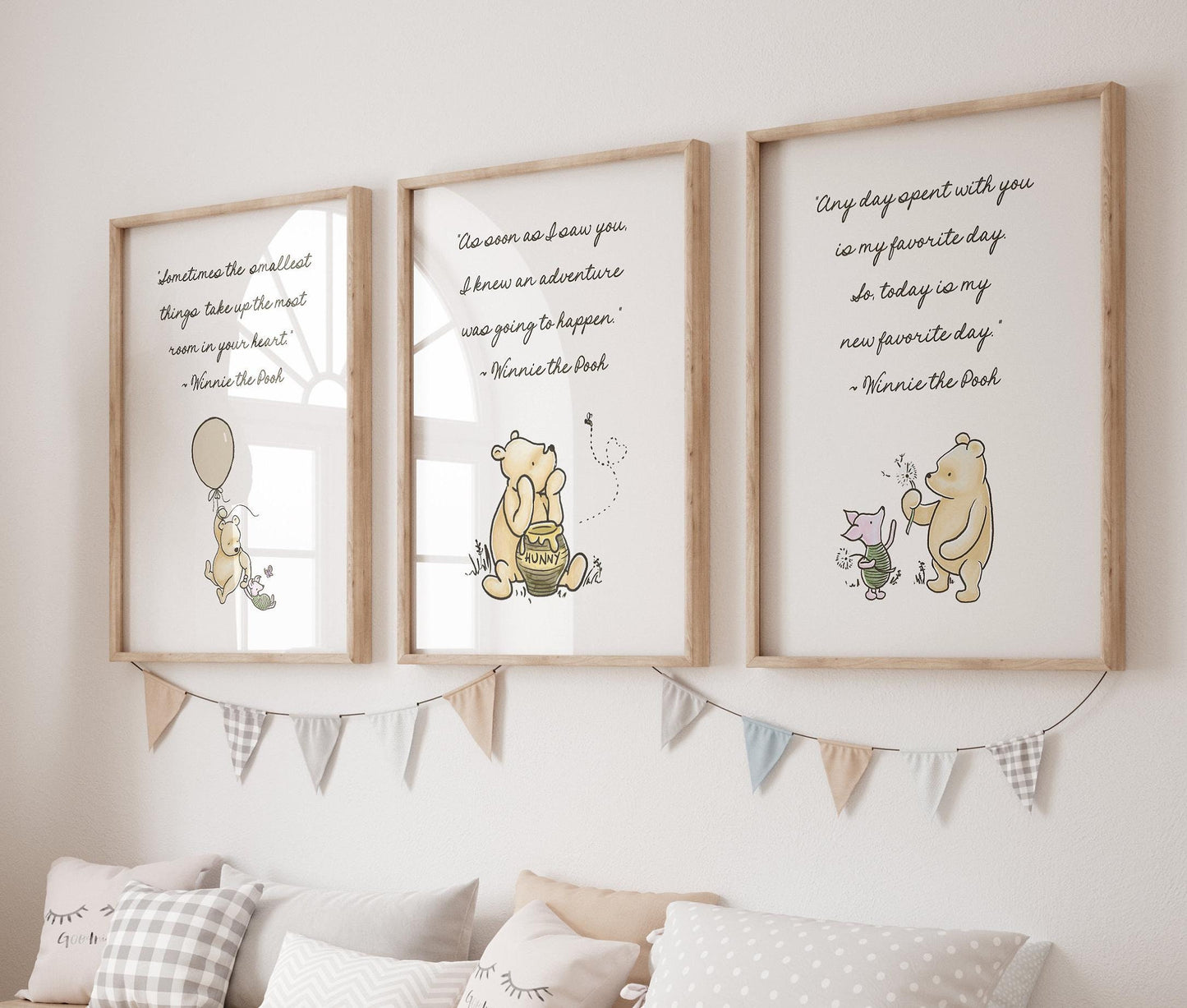 Set of 3 Winnie the Pooh Quotes Digital Nursery Prints