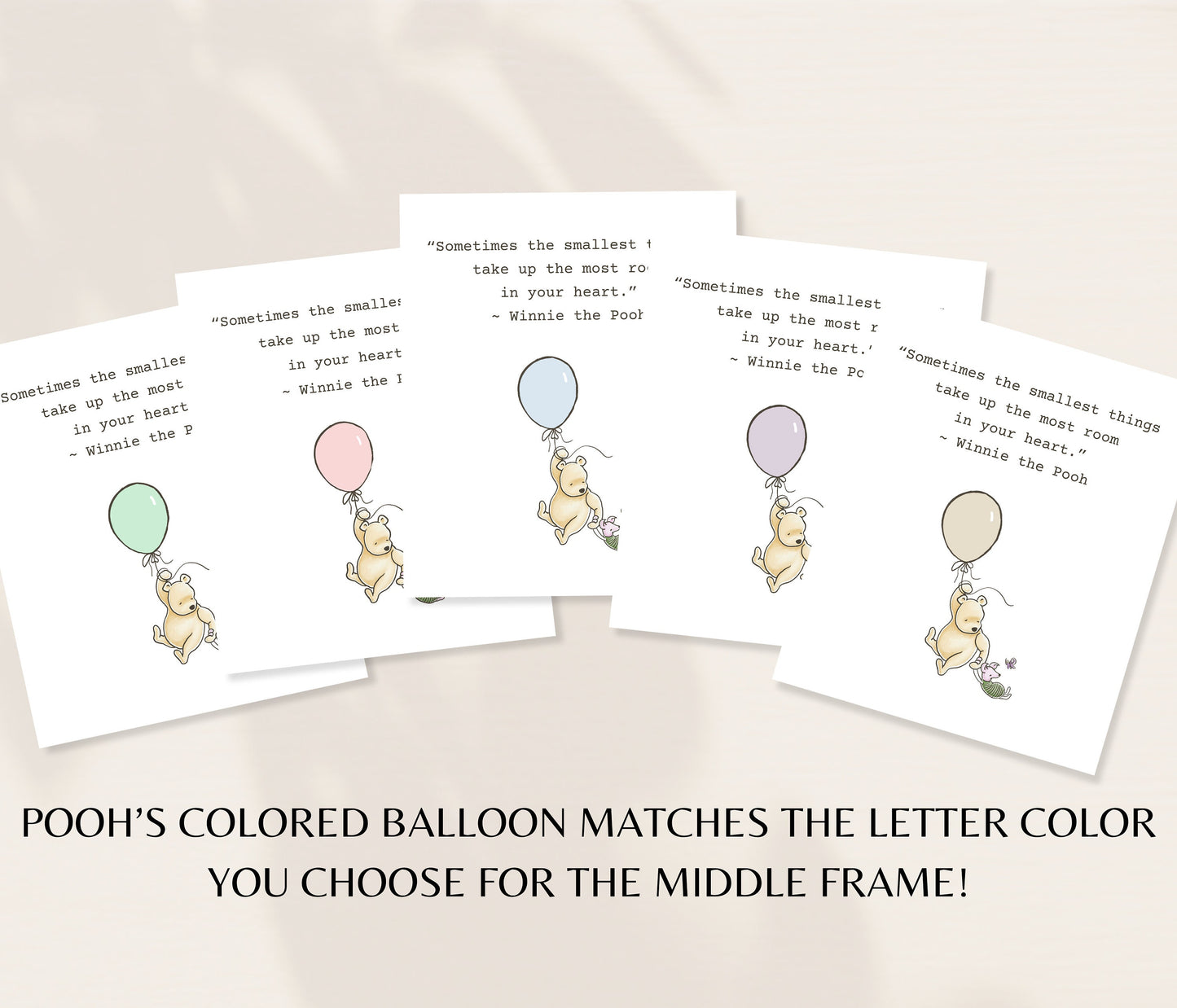 Set of 3 Custom Winnie the Pooh Nursery Digital Prints