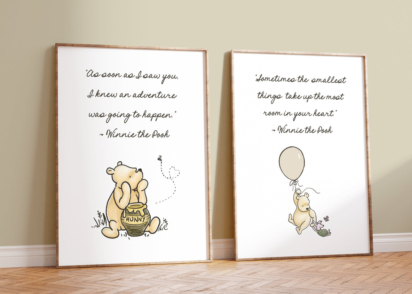 Set of 3 Winnie the Pooh Quotes Digital Nursery Prints