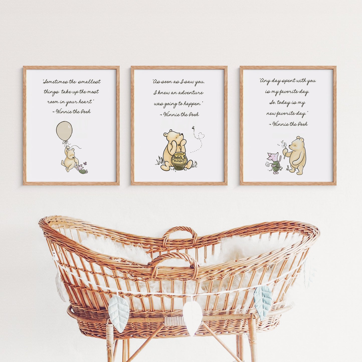Set of 3 Winnie the Pooh Quotes Digital Nursery Prints