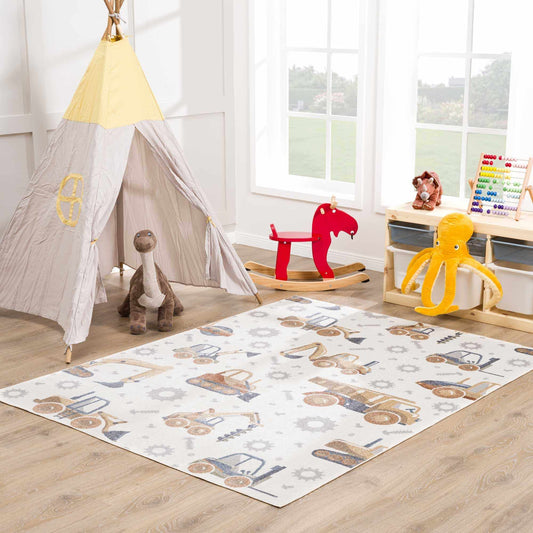 Vintage Tractor Nursery Rug