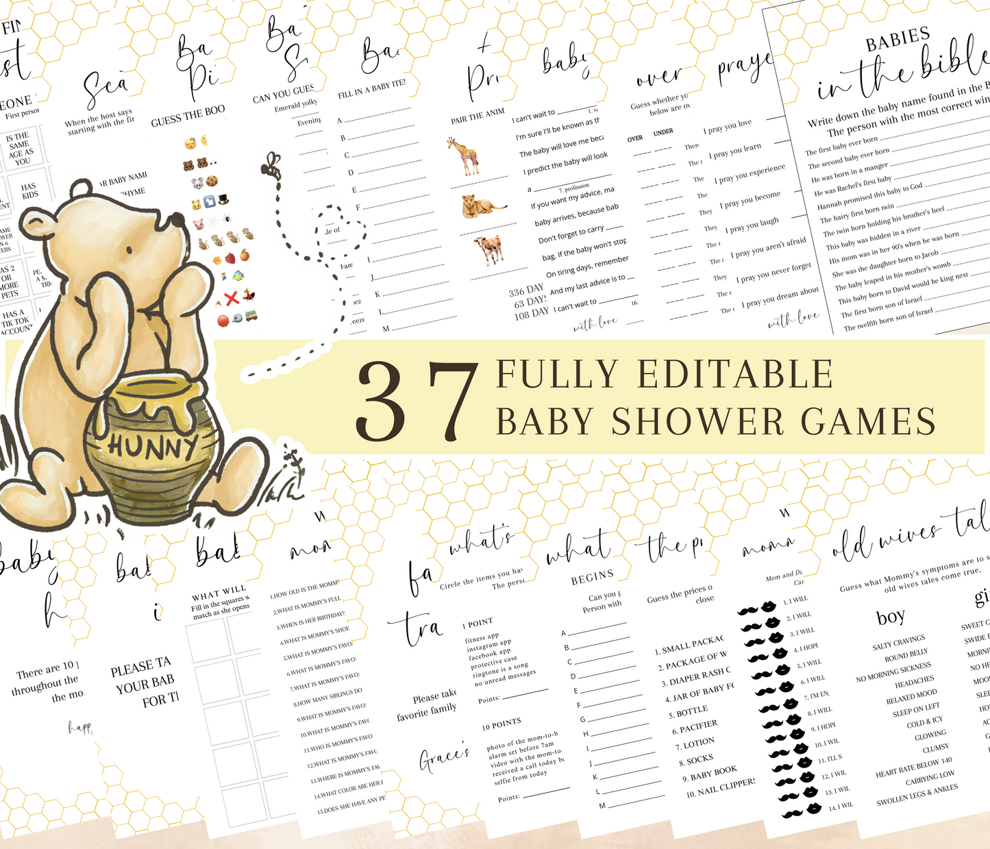 Classic Winnie the Pooh Baby Shower Bundle